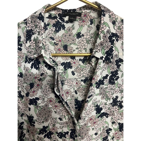 Ann Taylor blouse long sleeve floral size Small button down front - Picture 3 of 7